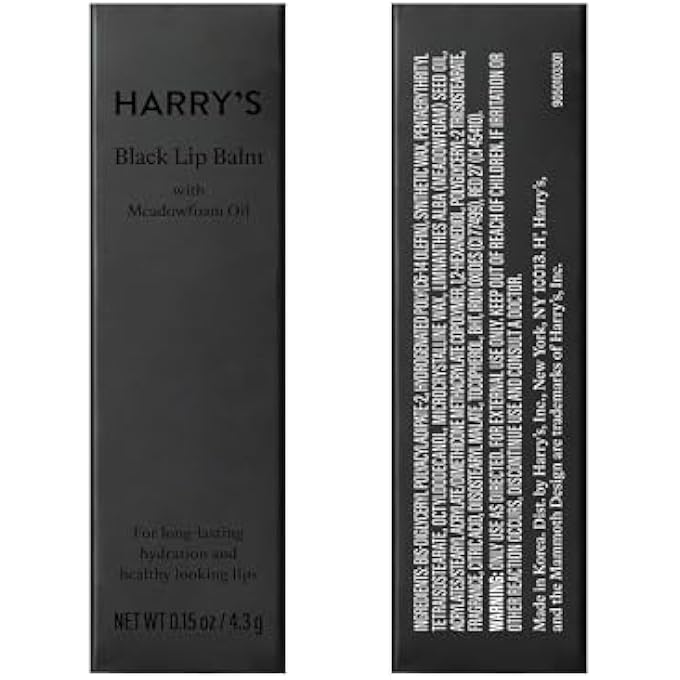 Harry's BLACK LIP BALM FOR MEN - HYDRATING MEN'S LIP BALM WITH NATURAL FINISH - KOREAN SKINCARE TECHNOLOGY WITH MEADOWFOAM OIL - Image 2